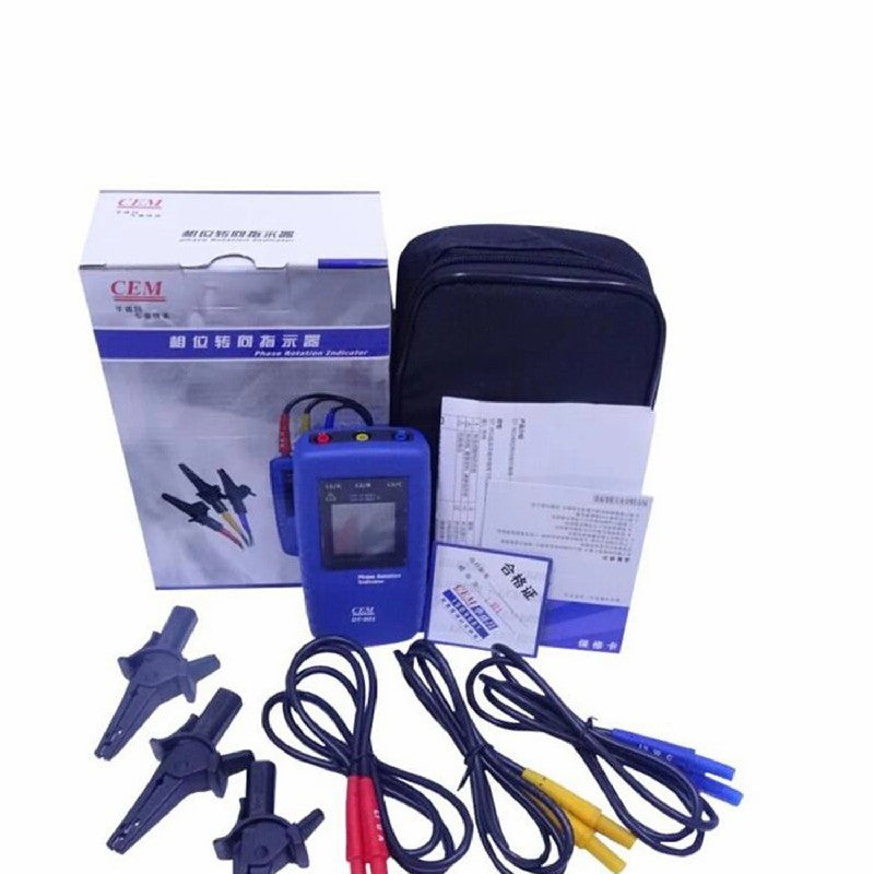 CEM DT-901 DT-902 Phase Rotation Indicator Three-Phase Electric Alternating Current Phase Sequence Steering Indicator CEM DT-901 DT-902 Phase Rotation Indicator Three-Phase Electric Alternating Current Phase Sequence Steering Indicator